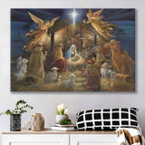 The Birth Of Jesus Christ Xmas Canvas Prints Wall Art - Painting Canvas, Home Wall Decor, For Sale, Canvas Gift