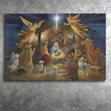 The Birth Of Jesus Christ Xmas Canvas Prints Wall Art - Painting Canvas, Home Wall Decor, For Sale, Canvas Gift