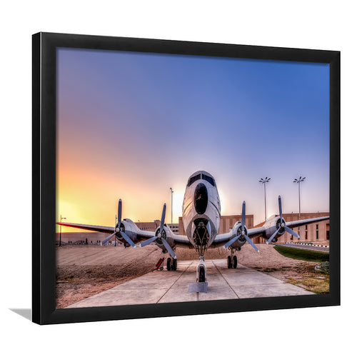 The Sky, Aviation, Sunset, The Plane Framed Art Prints Wall Decor - Painting Prints, Home Decor,Framed Picture, For Sale