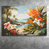 Tropical Leaves Palm Tree Paradise Flower Summer Decor V3 Canvas Prints Wall Art Home Decor, Painting Canvas, Wall Decor