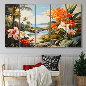 tropical print wallpaper b&q