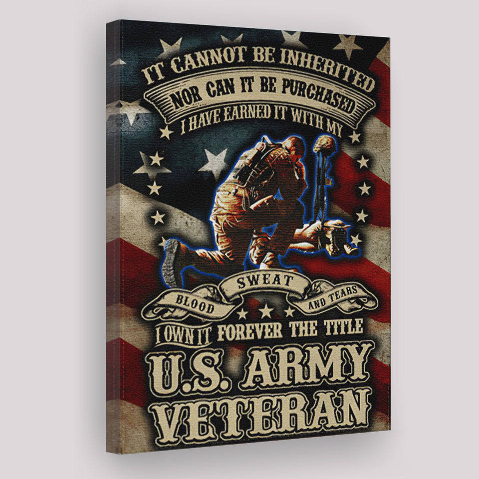 Us Army Veteran Flag Matte Canvas Canvas Prints Wall Art - Painting Canvas, Wall Decor, For Sale, Home Decor