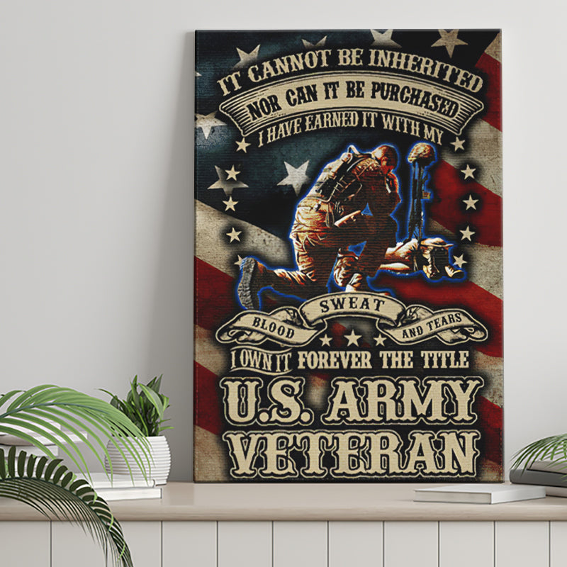 Us Army Veteran Flag Matte Canvas Canvas Prints Wall Art - Painting Canvas, Wall Decor, For Sale, Home Decor