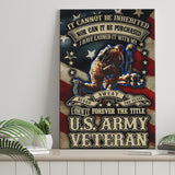 Us Army Veteran Flag Matte Canvas Canvas Prints Wall Art - Painting Canvas, Wall Decor, For Sale, Home Decor