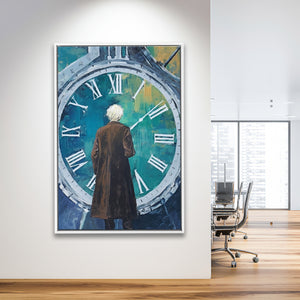 Watching Your Time Framed Canvas Prints Wall Art, Floating Frame, Large Canvas Home Decor