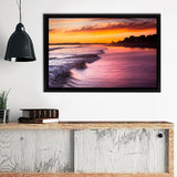 Wave In The Beach Framed Canvas Wall Art - Canvas Prints, Prints For Sale, Painting Canvas,Framed Prints