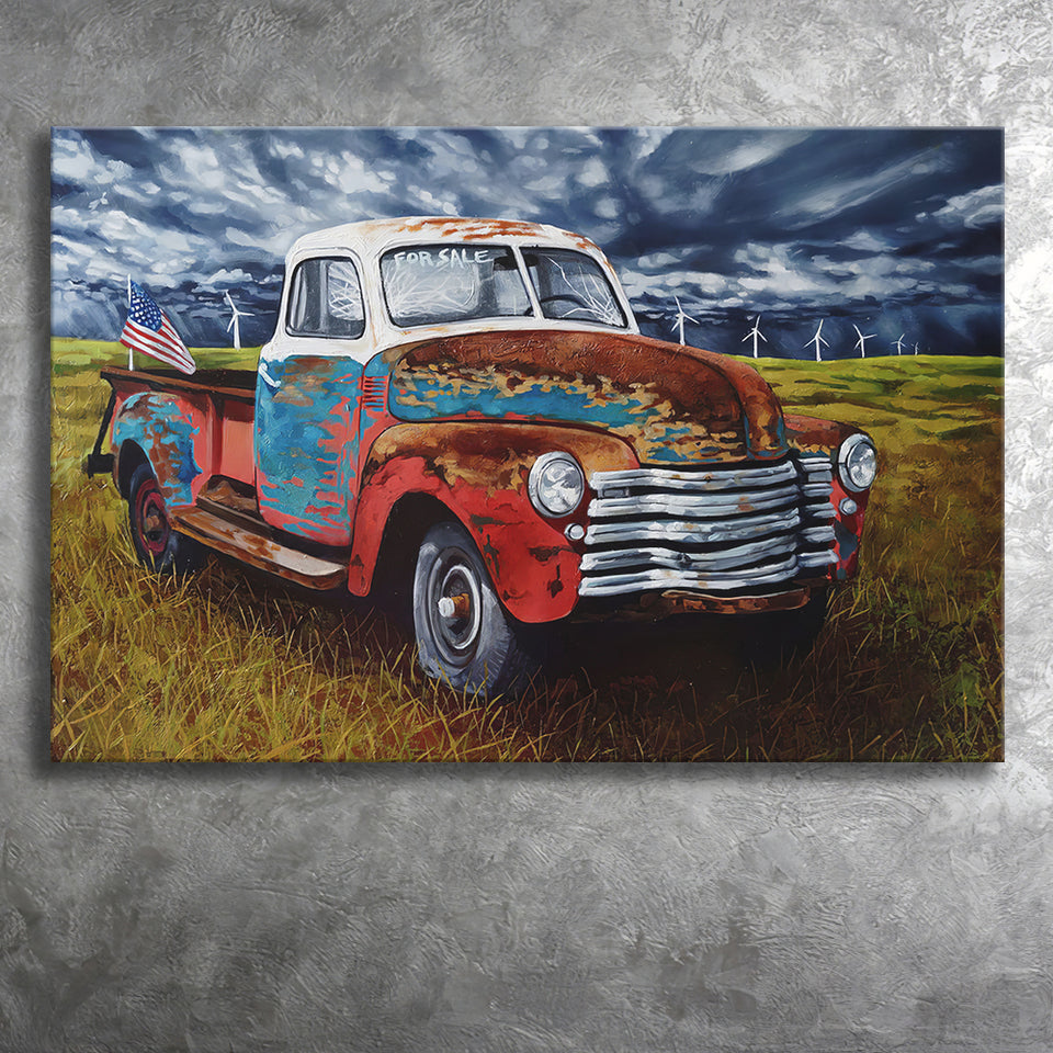 Winner Gets A Signed Print Vintage Picku Truck Canvas Prints Wall Art - Painting Canvas, Wall Decor, Home Decor, Painting Prints, For Sale