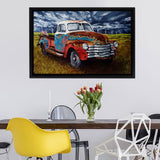 Winner Gets A Signed Print Vintage Picku Truck Canvas Wall Art - Framed Art, Framed Canvas, Painting Canvas