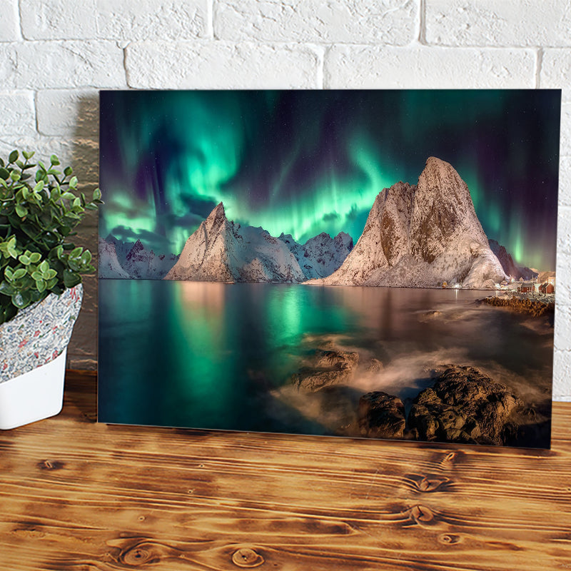 Winter Northern Lights Canvas Wall Art - Canvas Prints, Prints For Sale, Painting Canvas,Canvas On Sale