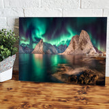 Winter Northern Lights Canvas Wall Art - Canvas Prints, Prints For Sale, Painting Canvas,Canvas On Sale