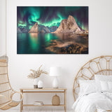 Winter Northern Lights Canvas Wall Art - Canvas Prints, Prints For Sale, Painting Canvas,Canvas On Sale