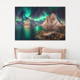 Winter Northern Lights Canvas Wall Art - Canvas Prints, Prints For Sale, Painting Canvas,Canvas On Sale