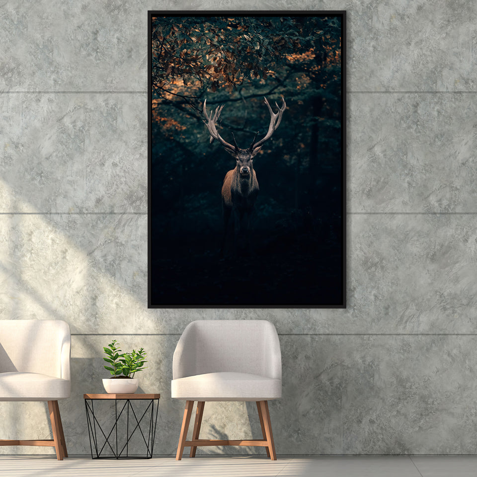 Deer Art Decor Framed Canvas Prints Wall Art - Painting Canvas, Floating Frame, Painting Prints, For Sale