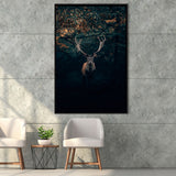 Deer Art Decor Framed Canvas Prints Wall Art - Painting Canvas, Floating Frame, Painting Prints, For Sale