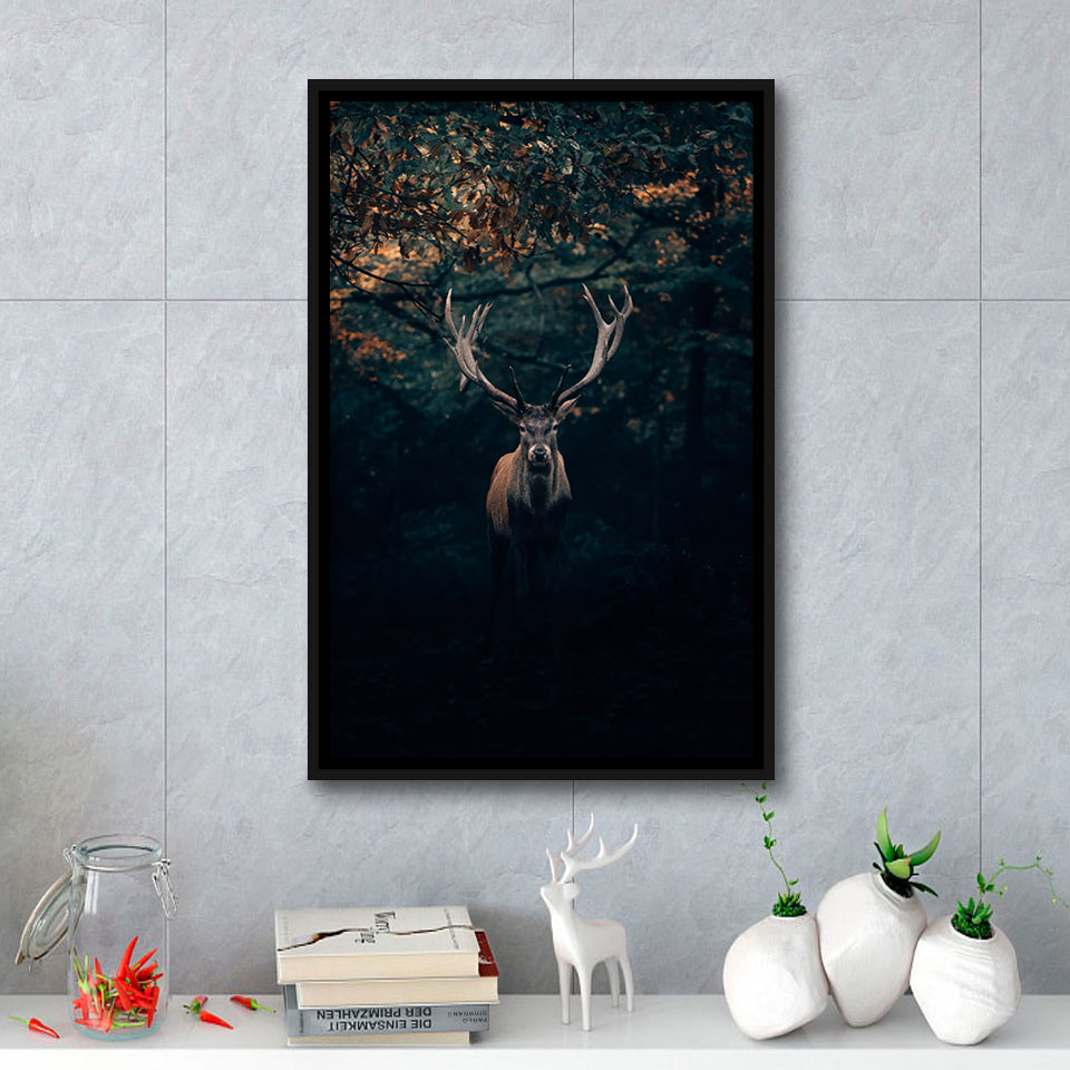Deer Art Decor Framed Canvas Prints Wall Art - Painting Canvas, Floating Frame, Painting Prints, For Sale