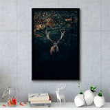 Deer Art Decor Framed Canvas Prints Wall Art - Painting Canvas, Floating Frame, Painting Prints, For Sale