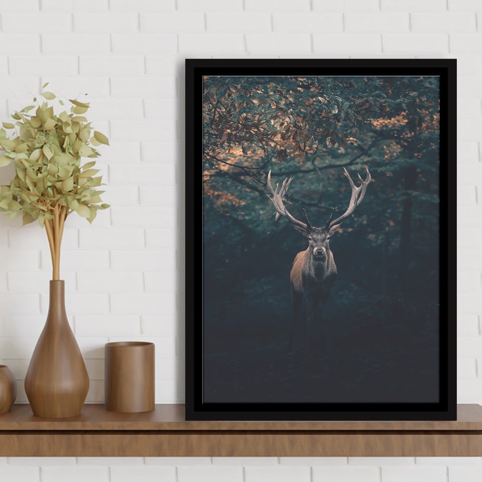 Deer Art Decor Framed Canvas Prints Wall Art - Painting Canvas, Floating Frame, Painting Prints, For Sale